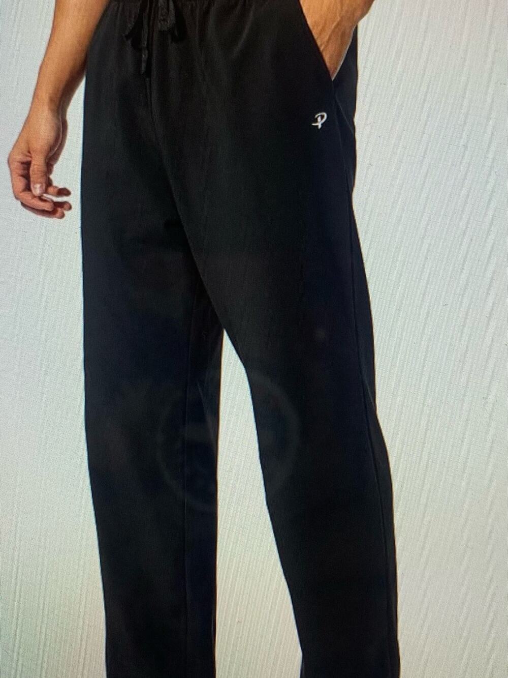 Pudolla Men's Black Drawstring Yoga Pants